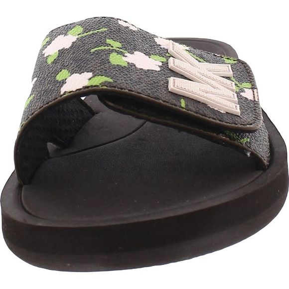 MICHAEL Michael Kors Womens Brown Glitter Summer Slide Sandals Shoes NWT - Picture 3 of 3